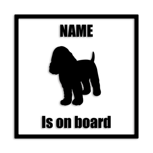 コッカースパニエル 文字入れ可能 カッティングステッカー st-133-25