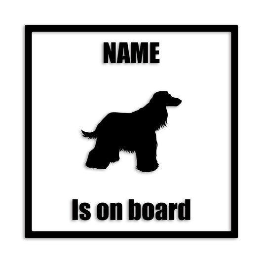 アフガンハウンド 文字入れ可能 ペット 犬 カッティング ステッカー (st-133-3)