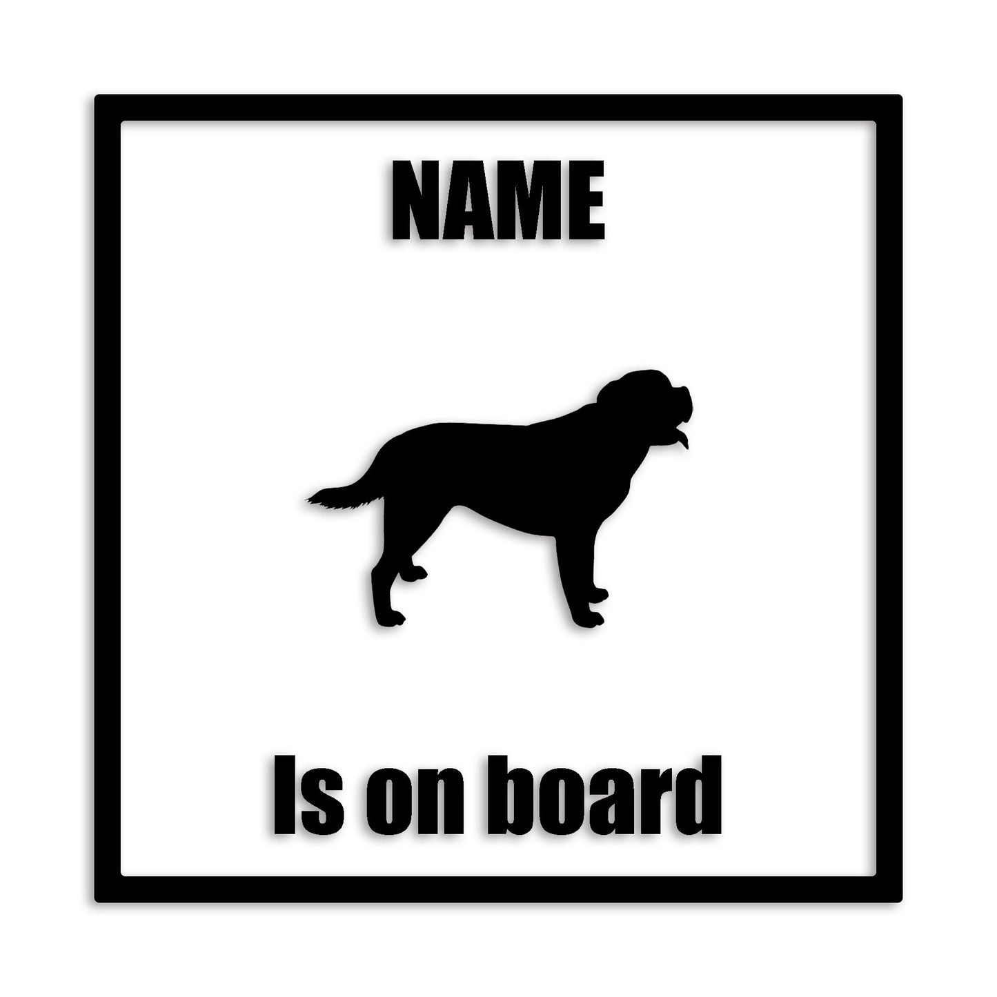 セントバーナード 文字入れ可能 ペット 犬 カッティング ステッカー (st-133-40)