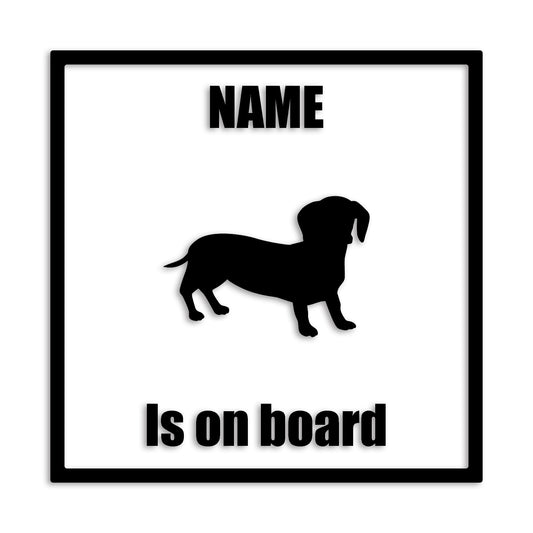 ダックスフンド 文字入れ可能 ペット 犬 カッティング ステッカー (st-133-43)