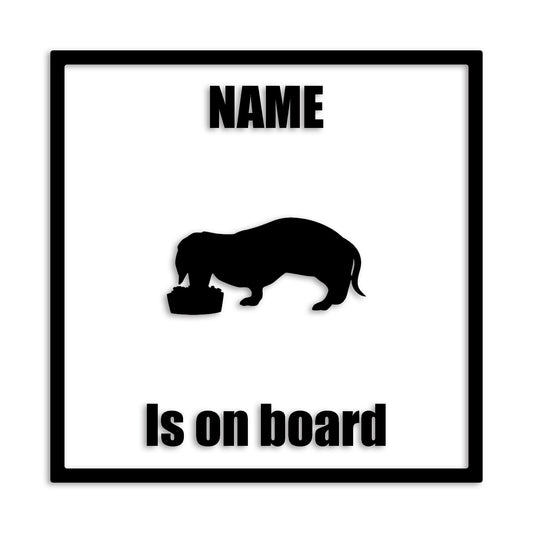 ダックスフンド 文字入れ可能 ペット 犬 カッティング ステッカー (st-133-44)