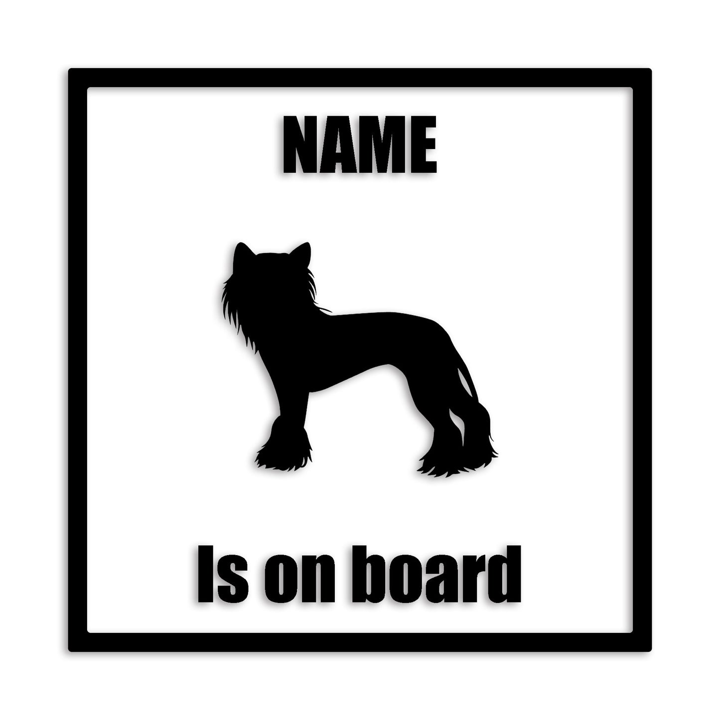 チャイニーズクレステッドドッグ 文字入れ可能 ペット 犬 カッティング ステッカー (st-133-48)