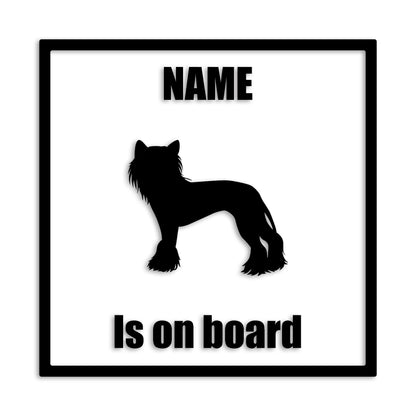 チャイニーズクレステッドドッグ 文字入れ可能 ペット 犬 カッティング ステッカー (st-133-48)