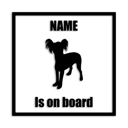 チャイニーズクレステッドドッグ 文字入れ可能 ペット 犬 カッティング ステッカー (st-133-49)