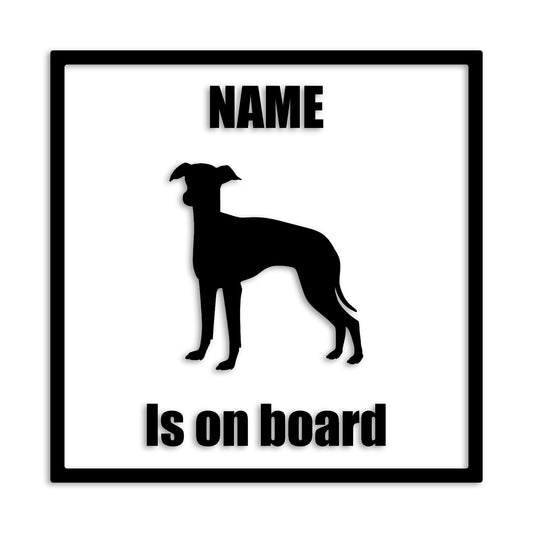 イタリアングレーハウンド 文字入れ可能 ペット 犬 カッティング ステッカー (st-133-5)