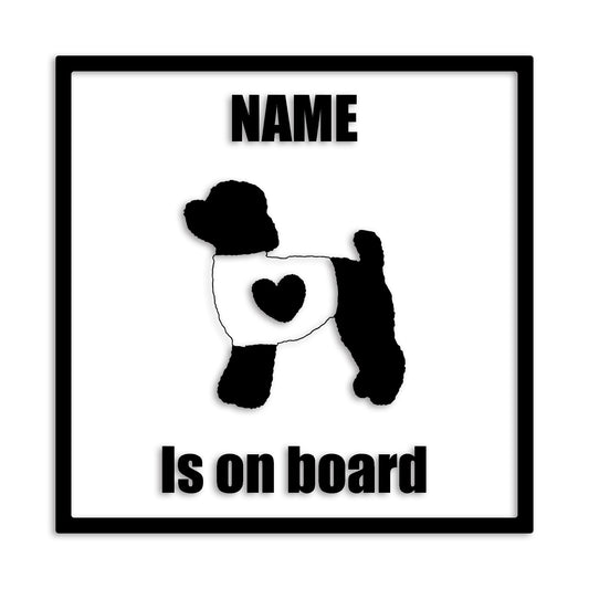 トイプードル 文字入れ可能 ペット 犬 カッティング ステッカー (st-133-55)