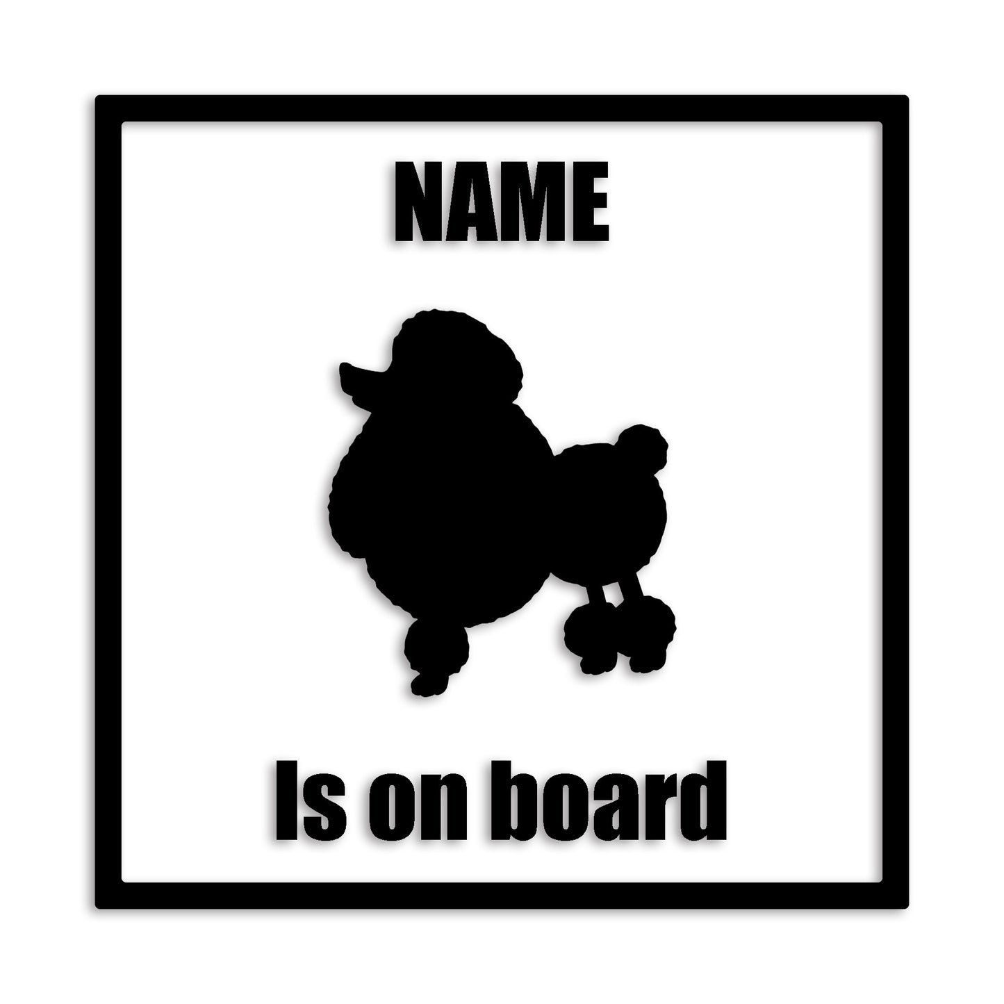 トイプードル 文字入れ可能 ペット 犬 カッティング ステッカー (st-133-57)