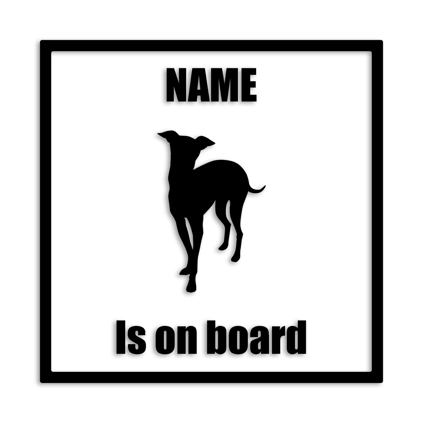 イタリアングレーハウンド 文字入れ可能 ペット 犬 カッティング ステッカー (st-133-6)