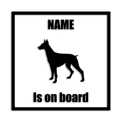 ドーベルマン 文字入れ可能 ペット 犬 カッティング ステッカー (st-133-61)