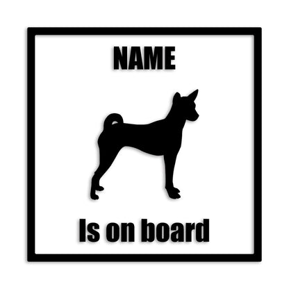 バセンジー 文字入れ可能 ペット 犬 カッティング ステッカー (st-133-69)