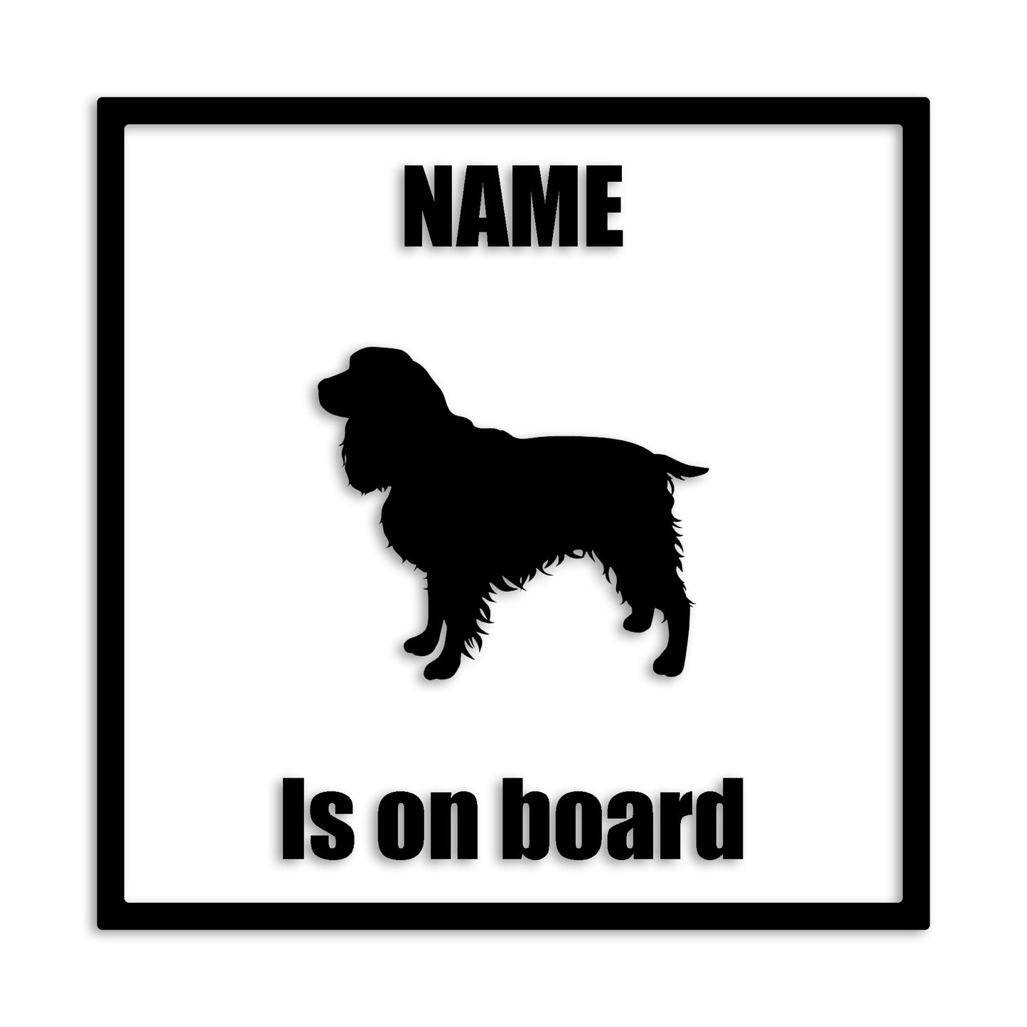 イングリッシュスプリンガ 文字入れ可能 ペット 犬 カッティング ステッカー (st-133-7)