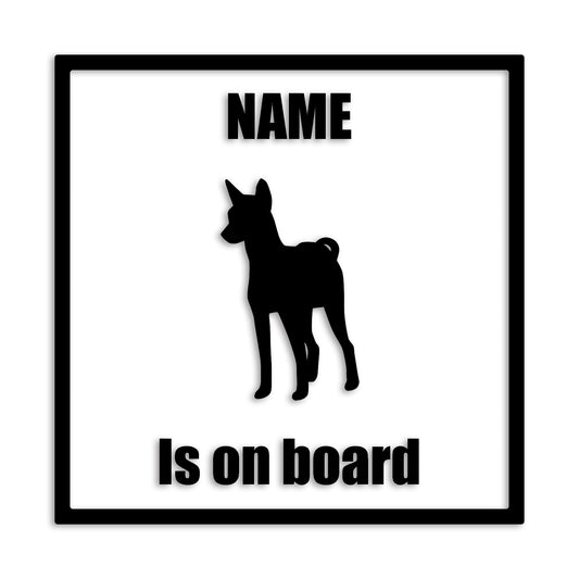 バセンジー 文字入れ可能 ペット 犬 カッティング ステッカー (st-133-72)