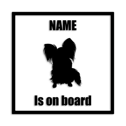 パピヨン 文字入れ可能 ペット 犬 カッティング ステッカー (st-133-73)