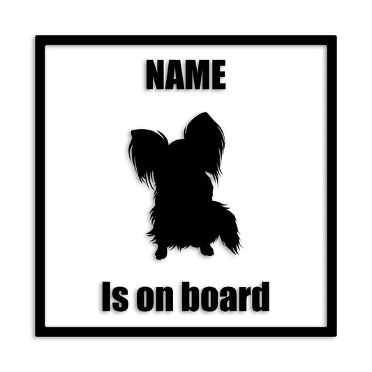 パピヨン 文字入れ可能 ペット 犬 カッティング ステッカー (st-133-73)