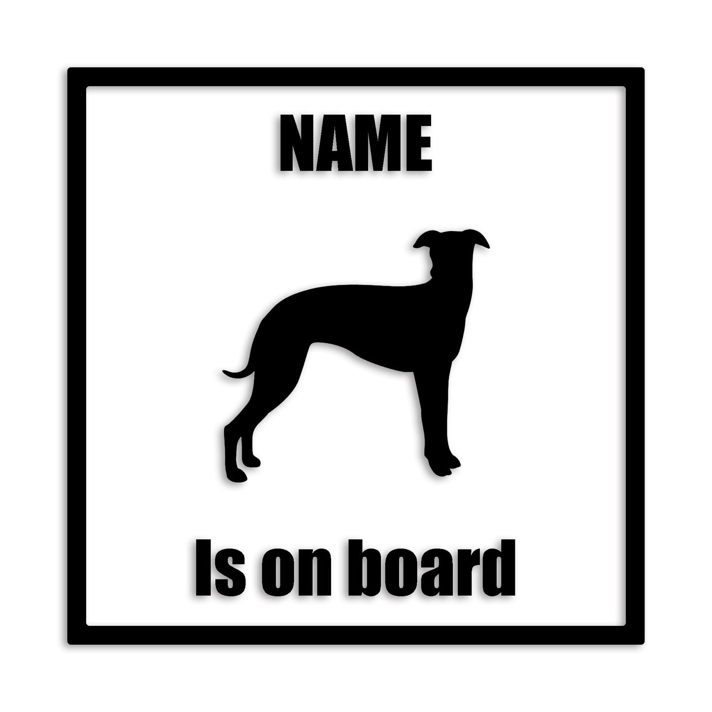 ウィペット 文字入れ可能 ペット 犬 カッティング ステッカー (st-133-8)