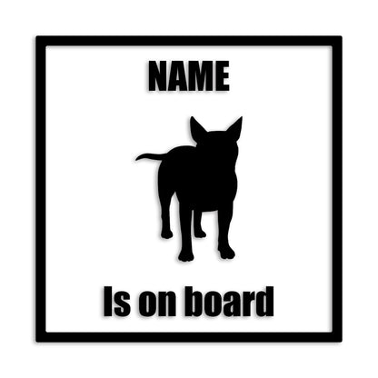 ブルテリア 文字入れ可能 ペット 犬 カッティング ステッカー (st-133-84)