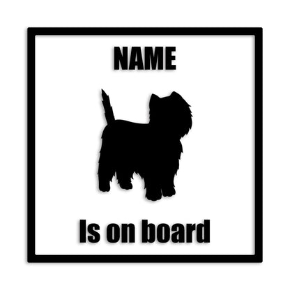 ウエストハイランドテリア 文字入れ可能 ペット 犬 カッティング ステッカー (st-133-9)