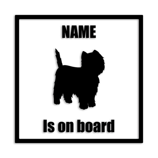 ウエストハイランドテリア 文字入れ可能 ペット 犬 カッティング ステッカー (st-133-9)