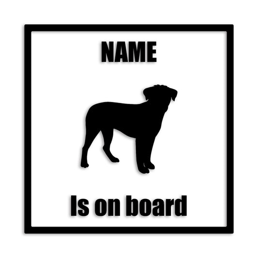 ボーダーテリア 文字入れ可能 ペット 犬 カッティング ステッカー (st-133-95)