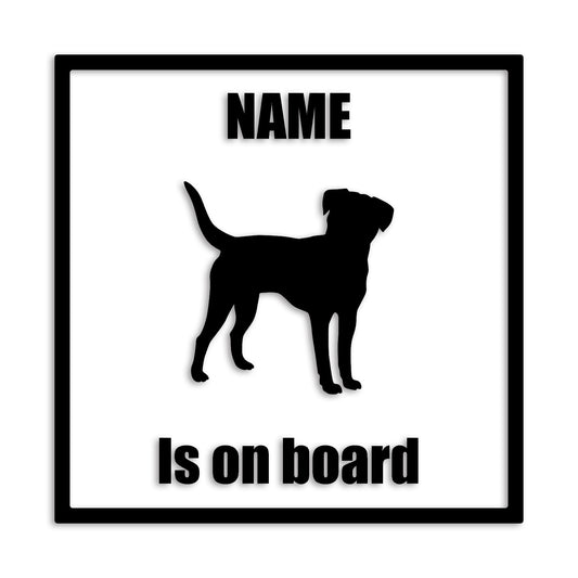 ボーダーテリア 文字入れ可能 ペット 犬 カッティング ステッカー (st-133-96)