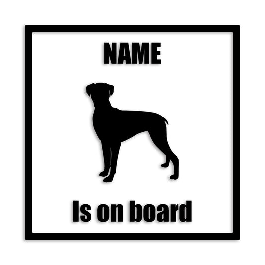 ボクサー 文字入れ可能 ペット 犬 カッティング ステッカー (st-133-97)