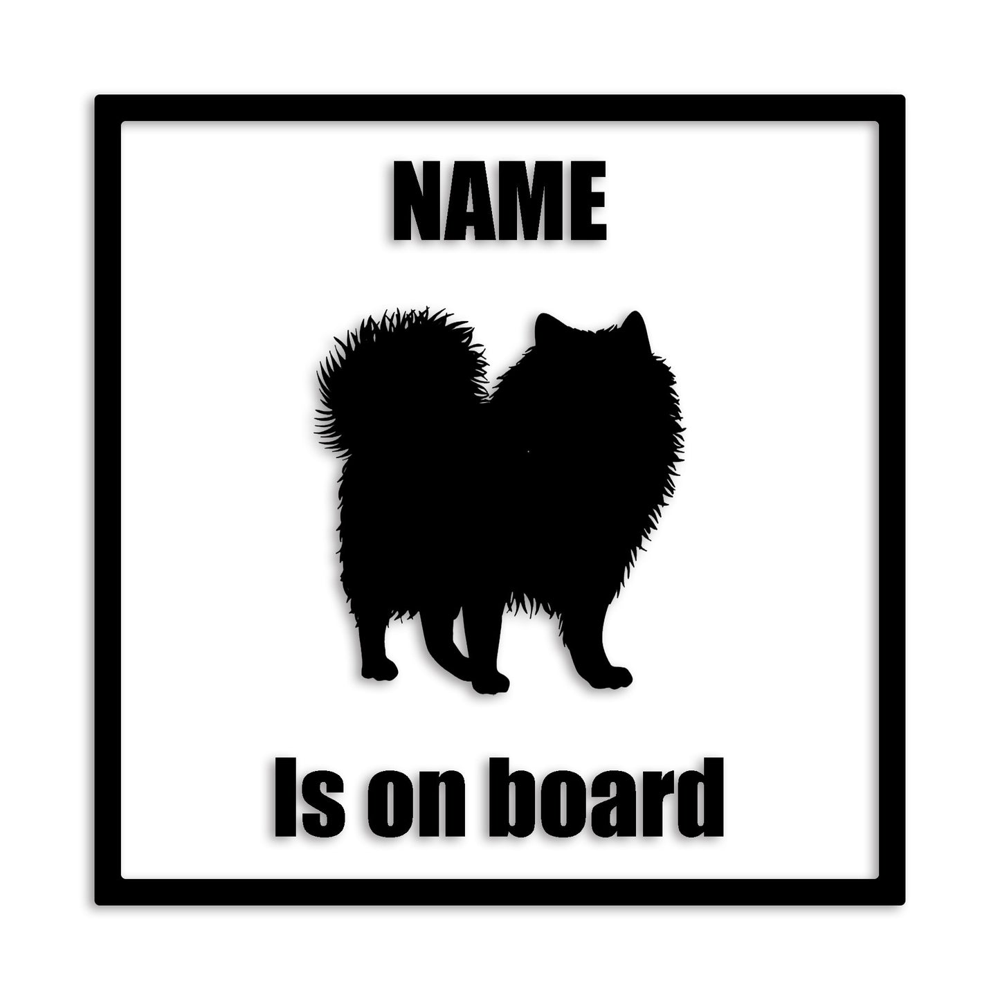 ポメラニアン 文字入れ可能 ペット 犬 カッティング ステッカー (st-133-99)