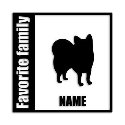 ポメラニアン 文字入れ可能 ペット 犬 カッティング ステッカー (st-134-100)