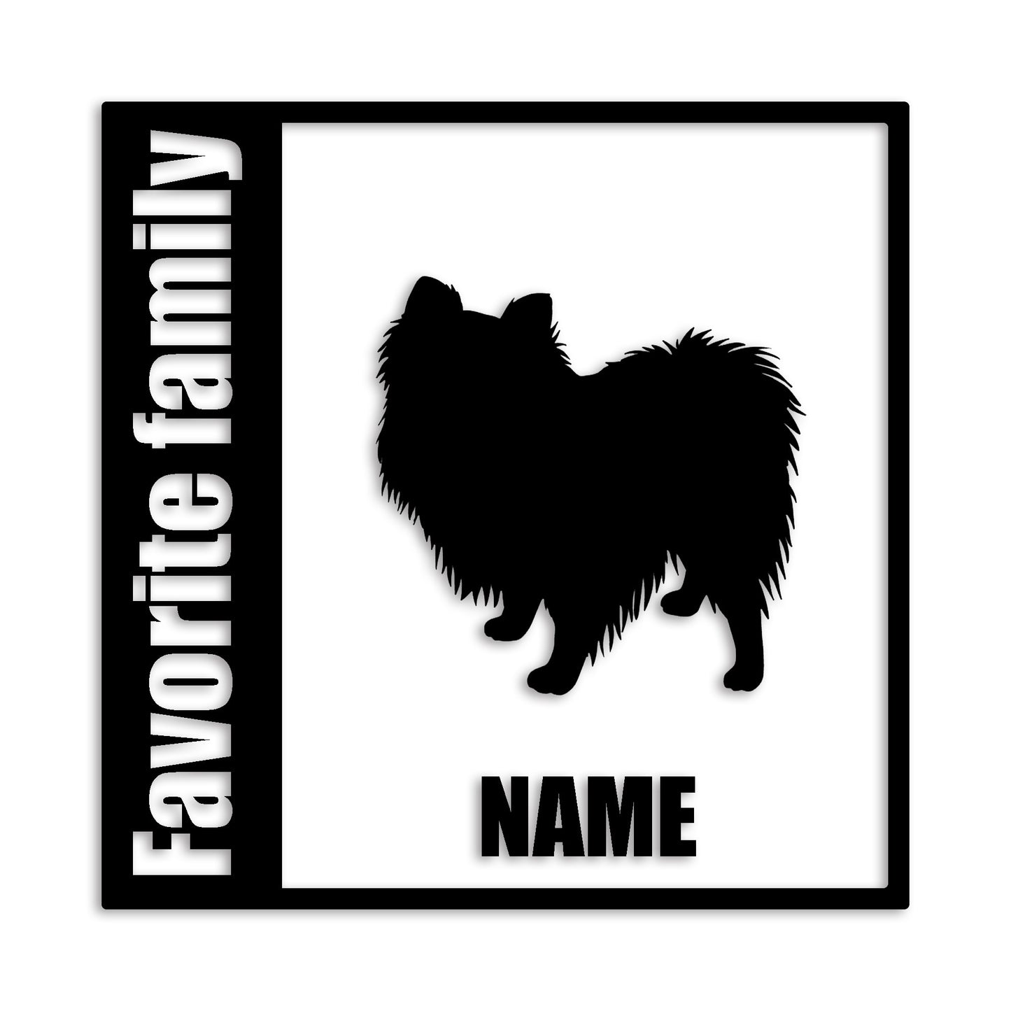 ポメラニアン 文字入れ可能 ペット 犬 カッティング ステッカー (st-134-101)