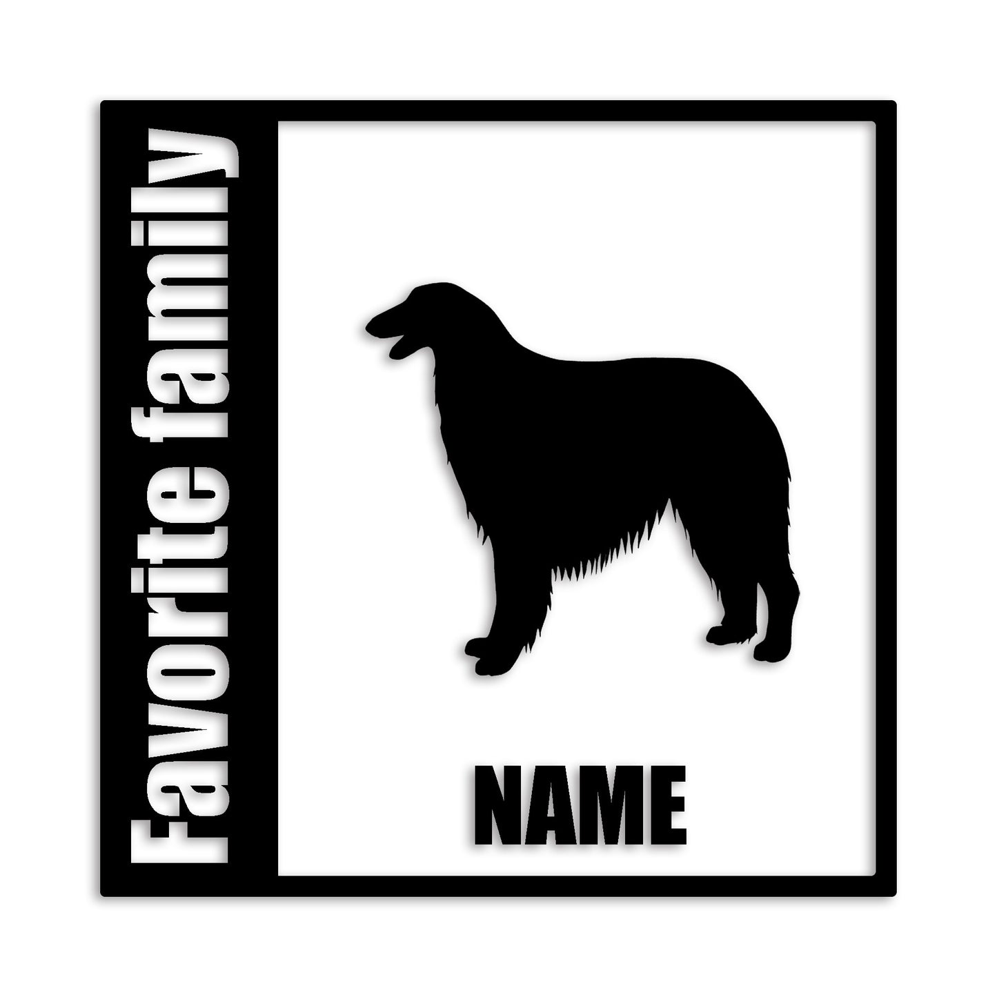 ボルゾイ 文字入れ可能 ペット 犬 カッティング ステッカー (st-134-102)