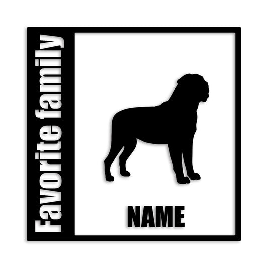 マスティフ 文字入れ可能 ペット 犬 カッティング ステッカー (st-134-103)