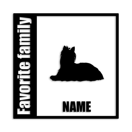 ヨークシャーテリア 文字入れ可能 ペット 犬 カッティング ステッカー (st-134-110)