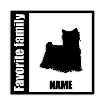 ヨークシャーテリア 文字入れ可能 ペット 犬 カッティング ステッカー (st-134-111)