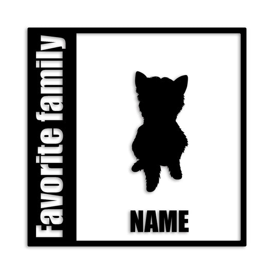 ヨークシャーテリア 文字入れ可能 ペット 犬 カッティング ステッカー (st-134-112)