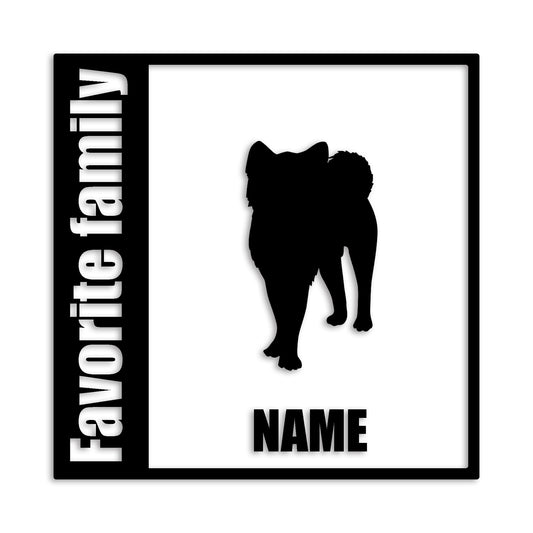 秋田犬 文字入れ可能 ペット 犬 カッティング ステッカー (st-134-127)