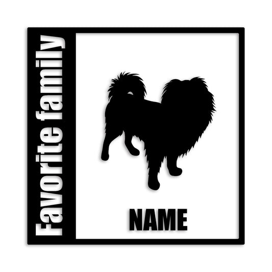 狆 ちん 文字入れ可能 ペット 犬 カッティング ステッカー (st-134-130)