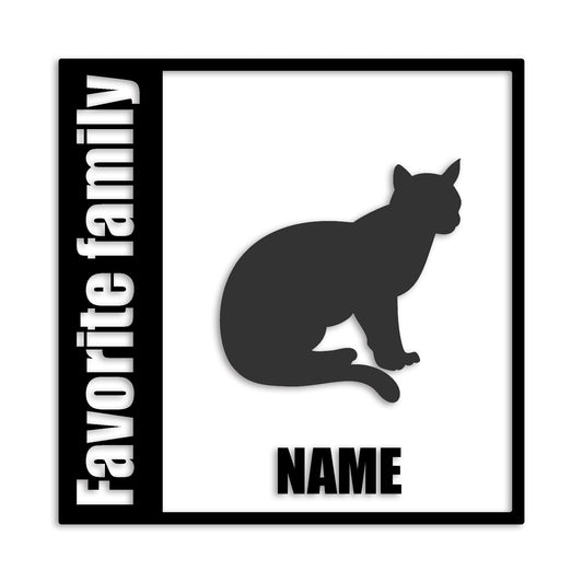 アビシニアン 文字入れ可能 ペット 猫 カッティング ステッカー (st-134-131)