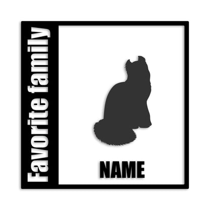 アメリカンカール 文字入れ可能 ペット 猫 カッティング ステッカー (st-134-134)