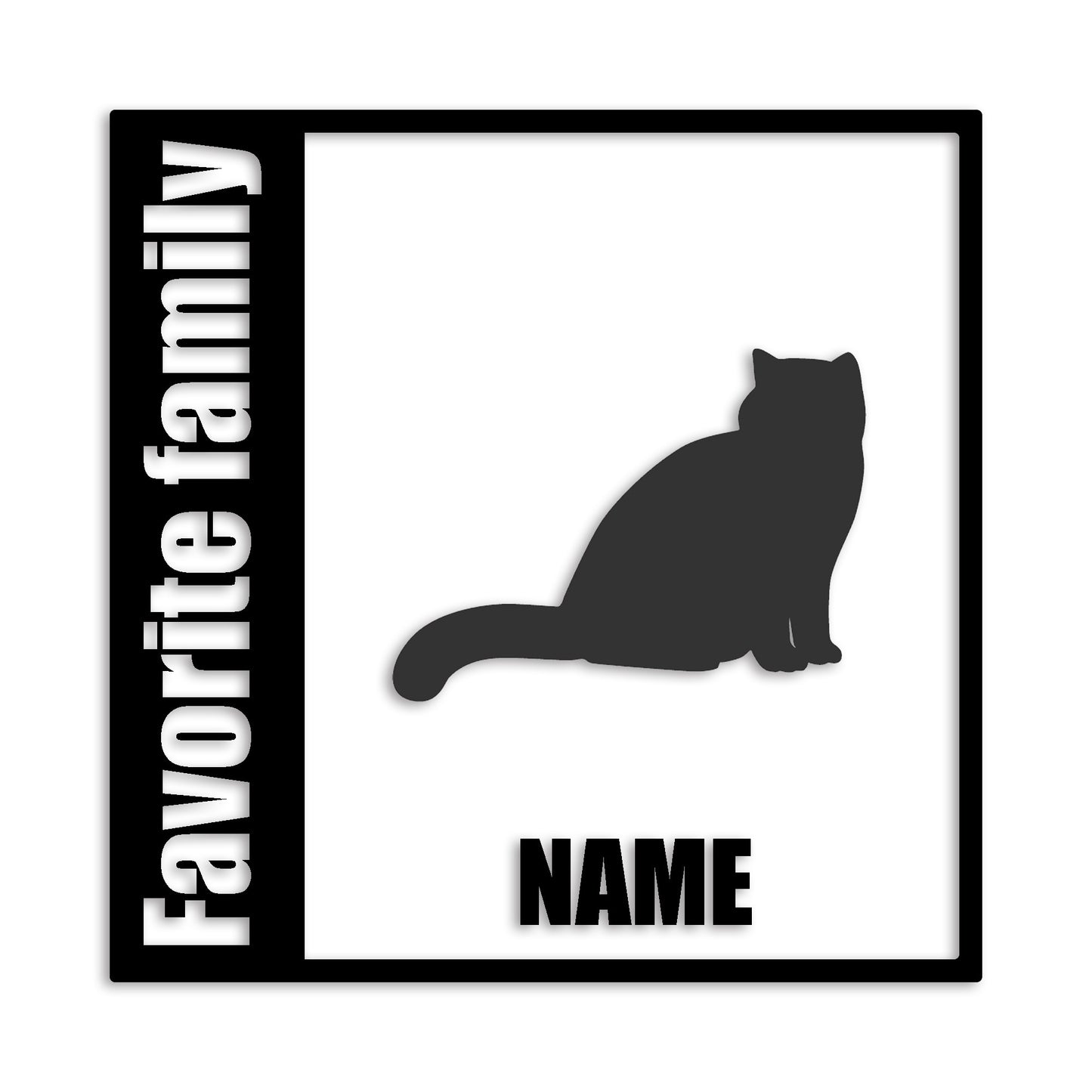 エキゾチック 文字入れ可能 ペット 猫 カッティング ステッカー (st-134-139)