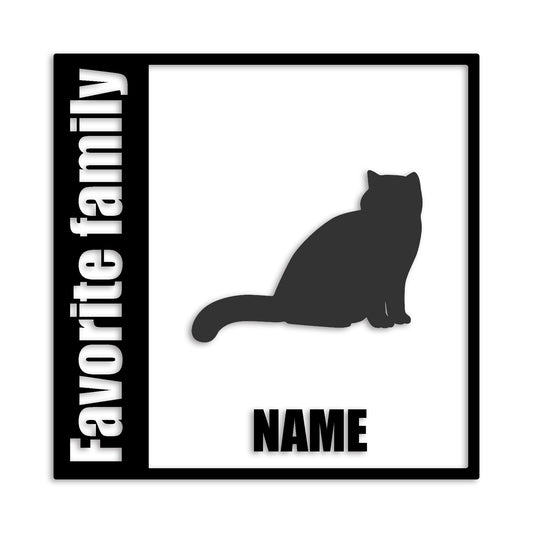 エキゾチック 文字入れ可能 ペット 猫 カッティング ステッカー (st-134-139)