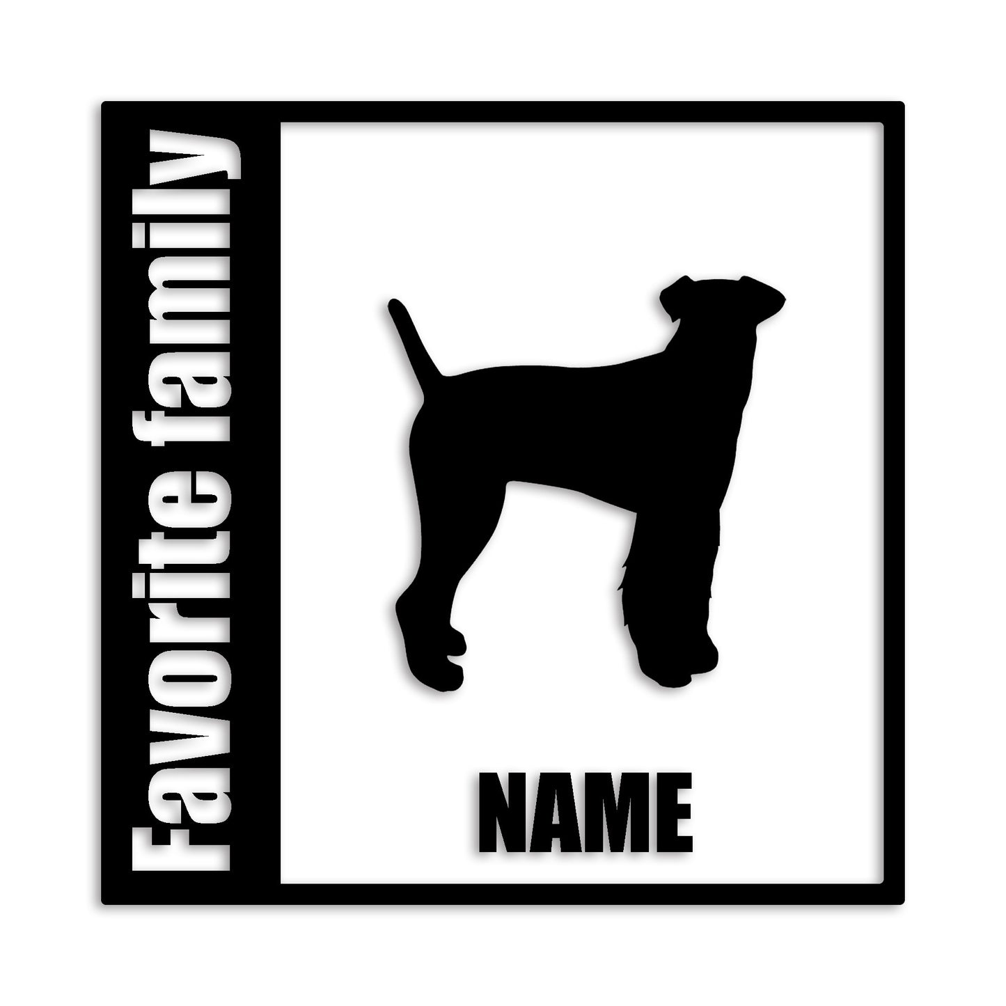 エアデール 文字入れ可能 ペット 犬 カッティング ステッカー (st-134-14)