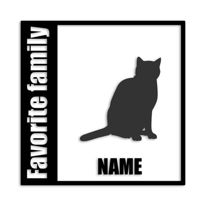 オシキャット 文字入れ可能 ペット 猫 カッティング ステッカー (st-134-143)