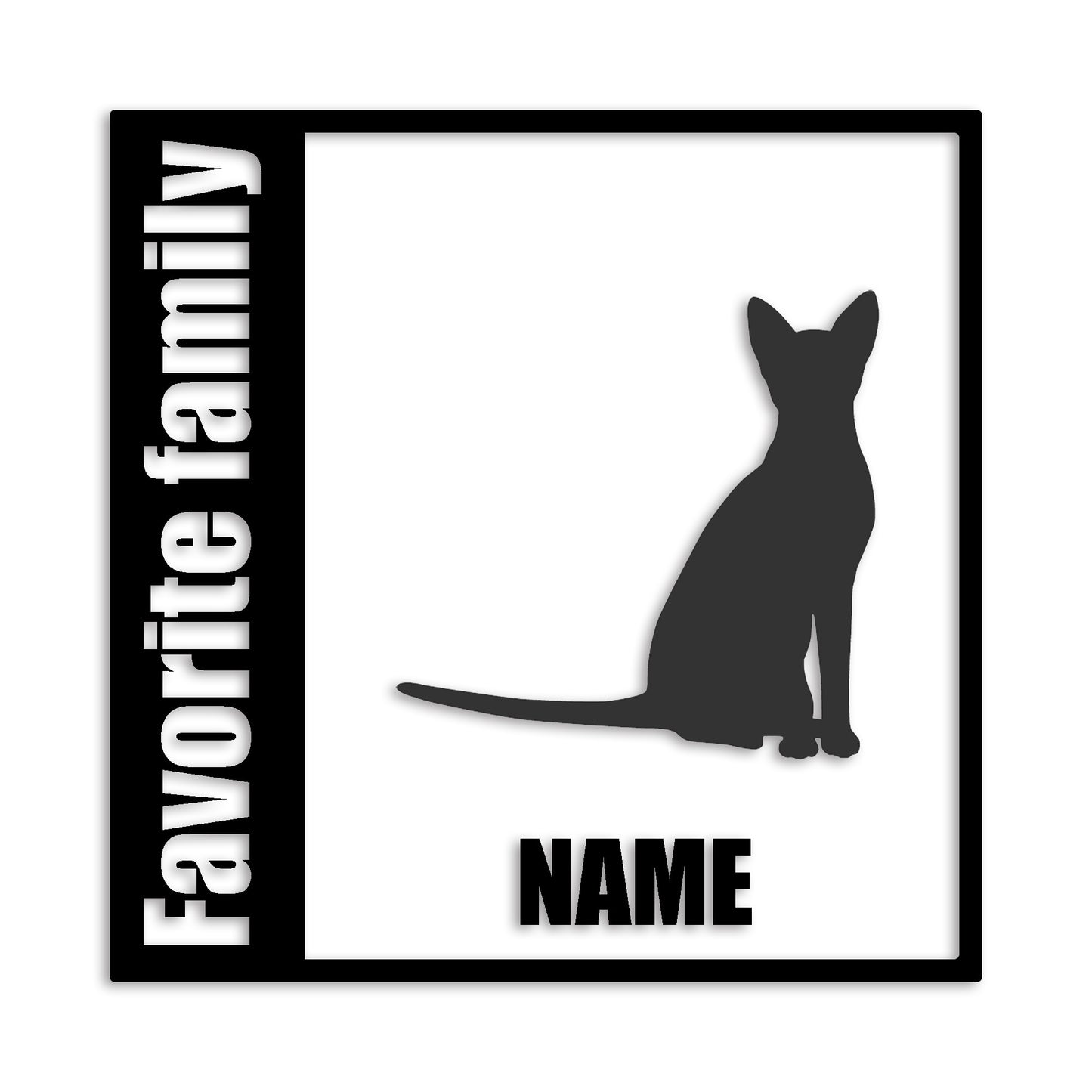 オリエンタル 文字入れ可能 ペット 猫 カッティング ステッカー (st-134-144)