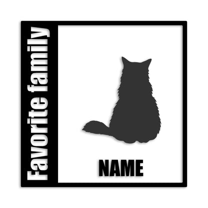 ノルウェージャンフォレストキャット 文字入れ可能 ペット 猫 カッティング ステッカー (st-134-162)