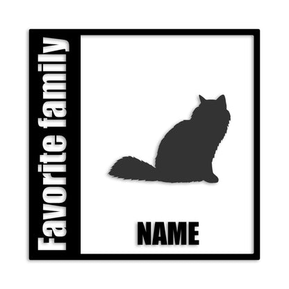 バーマン 文字入れ可能 ペット 猫 カッティング ステッカー (st-134-164)