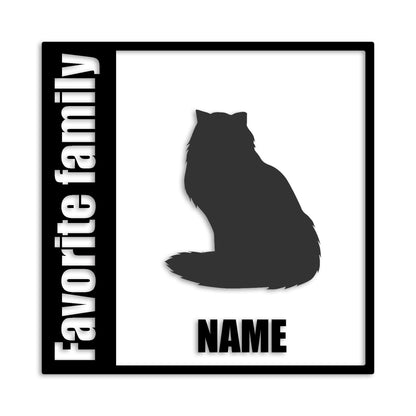 ペルシャ 文字入れ可能 ペット 猫 カッティング ステッカー (st-134-168)