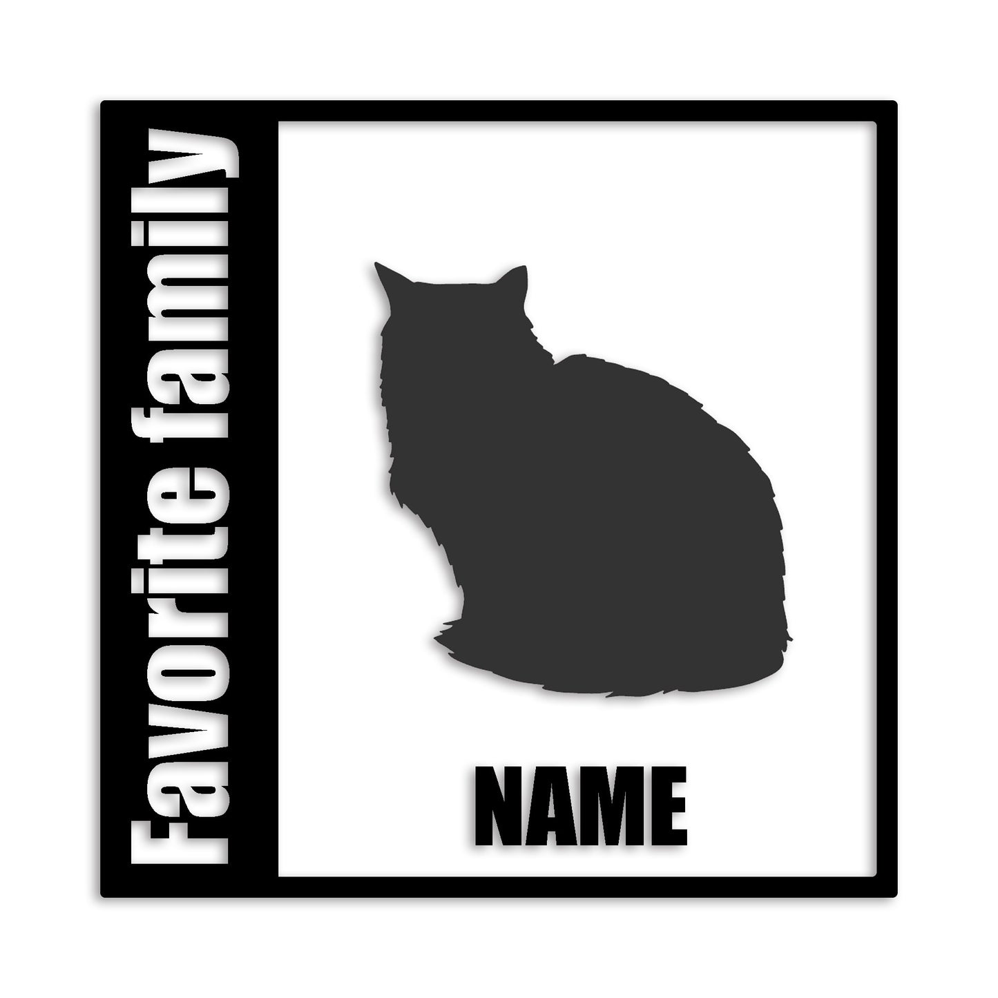 ペルシャ 文字入れ可能 ペット 猫 カッティング ステッカー (st-134-169)