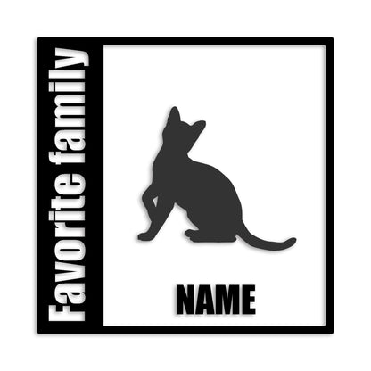 ベンガル 文字入れ可能 ペット 猫 カッティング ステッカー (st-134-170)