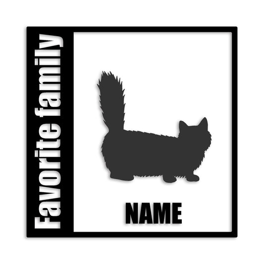 マンチカン 文字入れ可能 ペット 猫 カッティング ステッカー (st-134-171)