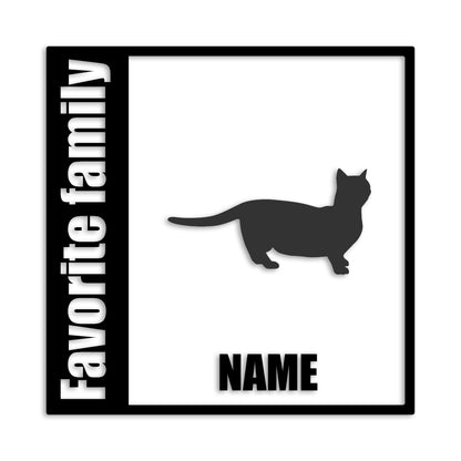 マンチカン 文字入れ可能 ペット 猫 カッティング ステッカー (st-134-172)