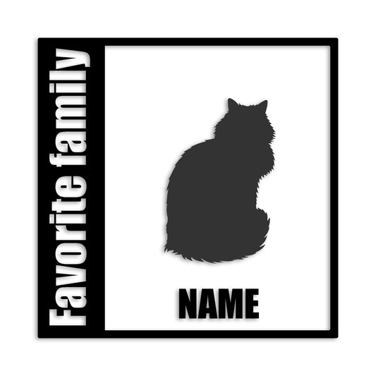 メインクーン 文字入れ可能 ペット 猫 カッティング ステッカー (st-134-173)